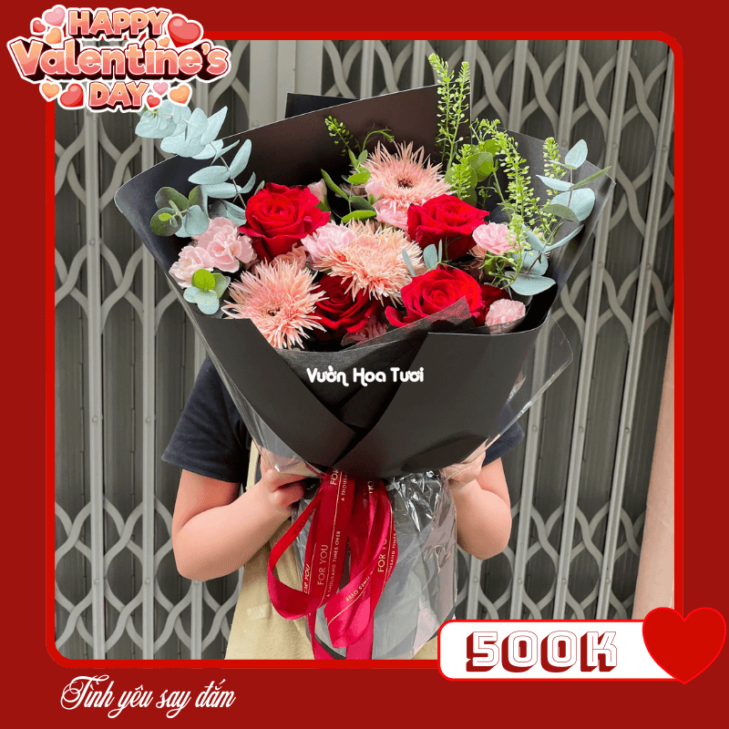 Hoa Valentine Bó Hoa 14/02 Say Đắm Yêu Nhau 17 1 3