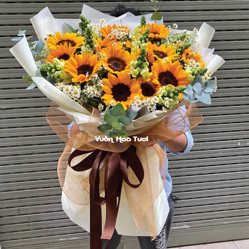 Bó Hoa Hướng Dương Đẹp Size To 10 14