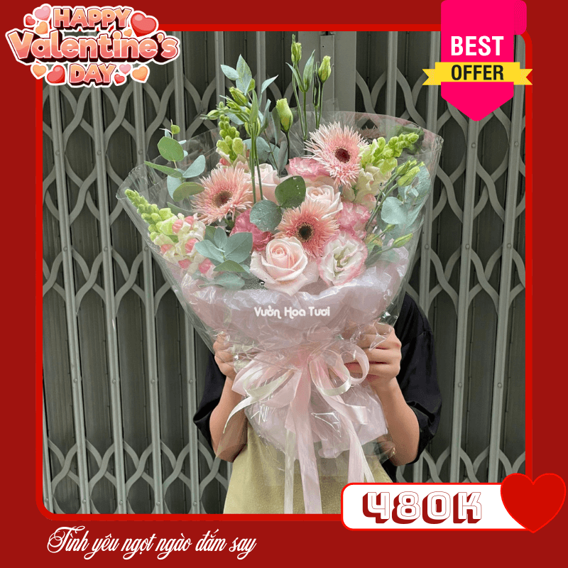 Hoa Valentine Bó Hoa Tình Yêu Hàn Quốc 13 15