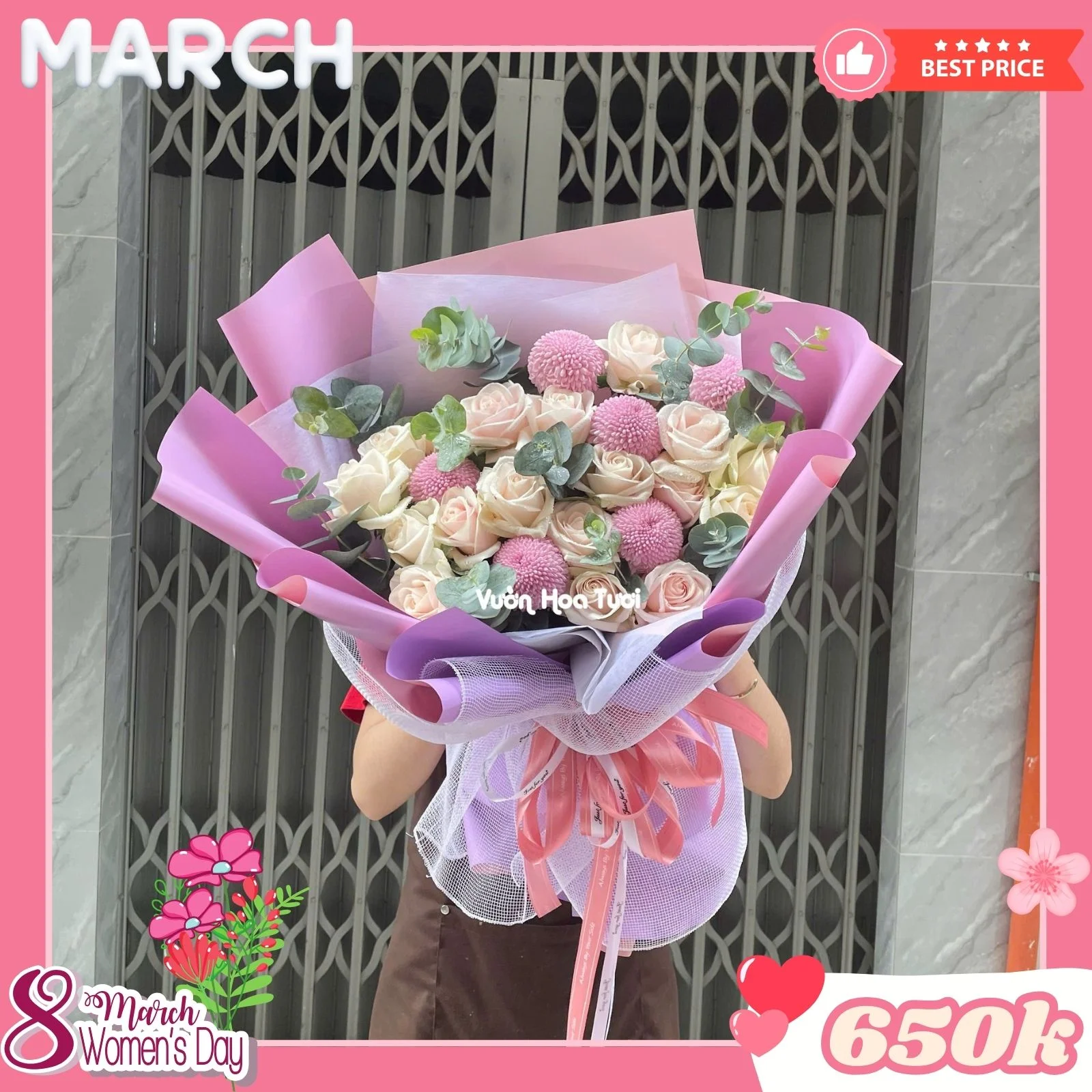 Hoa Bó 8 Tháng 3 Đong Đầy Thương Yêu 9 26hoa 8 thang 3