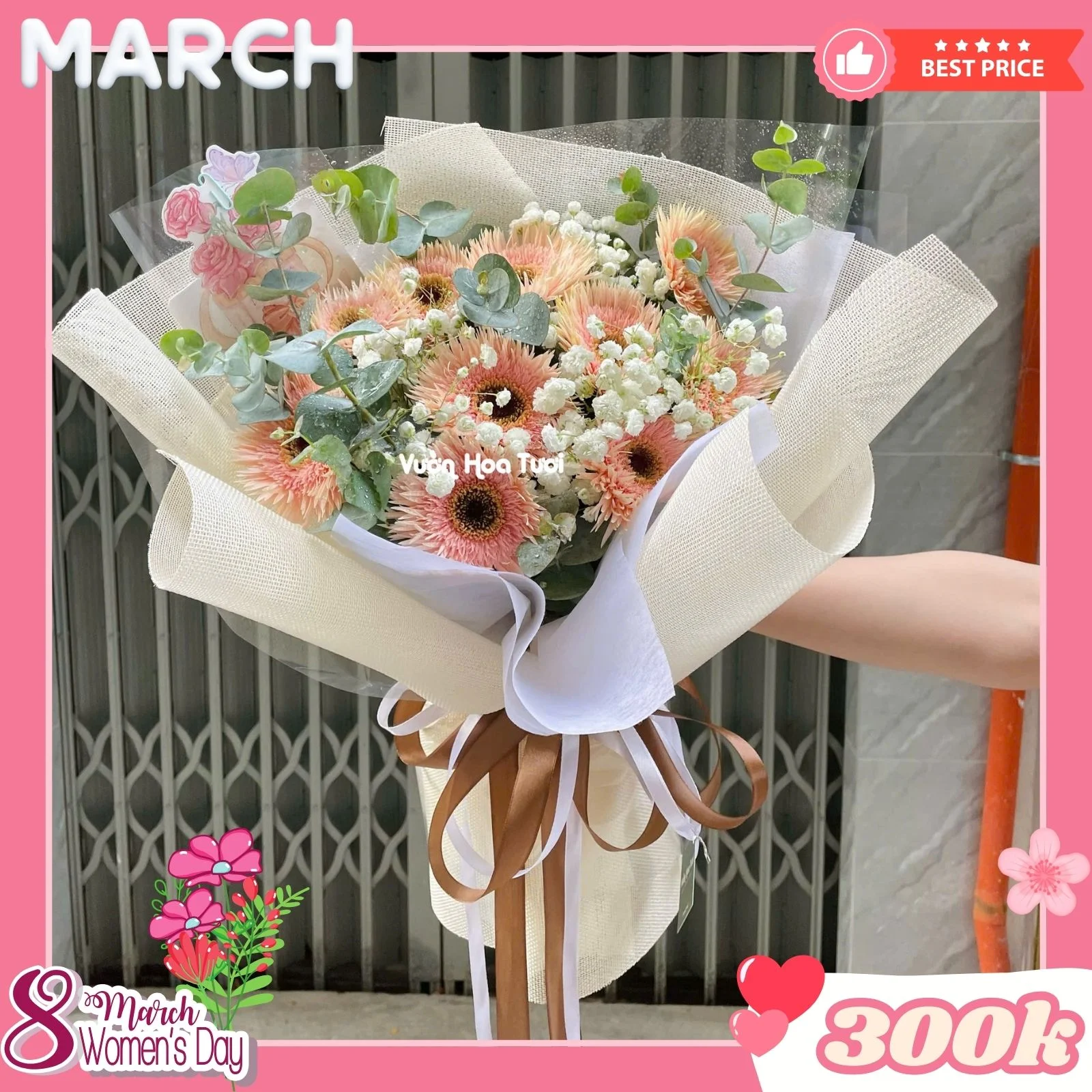 Bó Hoa 8 Tháng 3 Dịu Dàng Nên Thơ 3 3hoa 8 thang 3