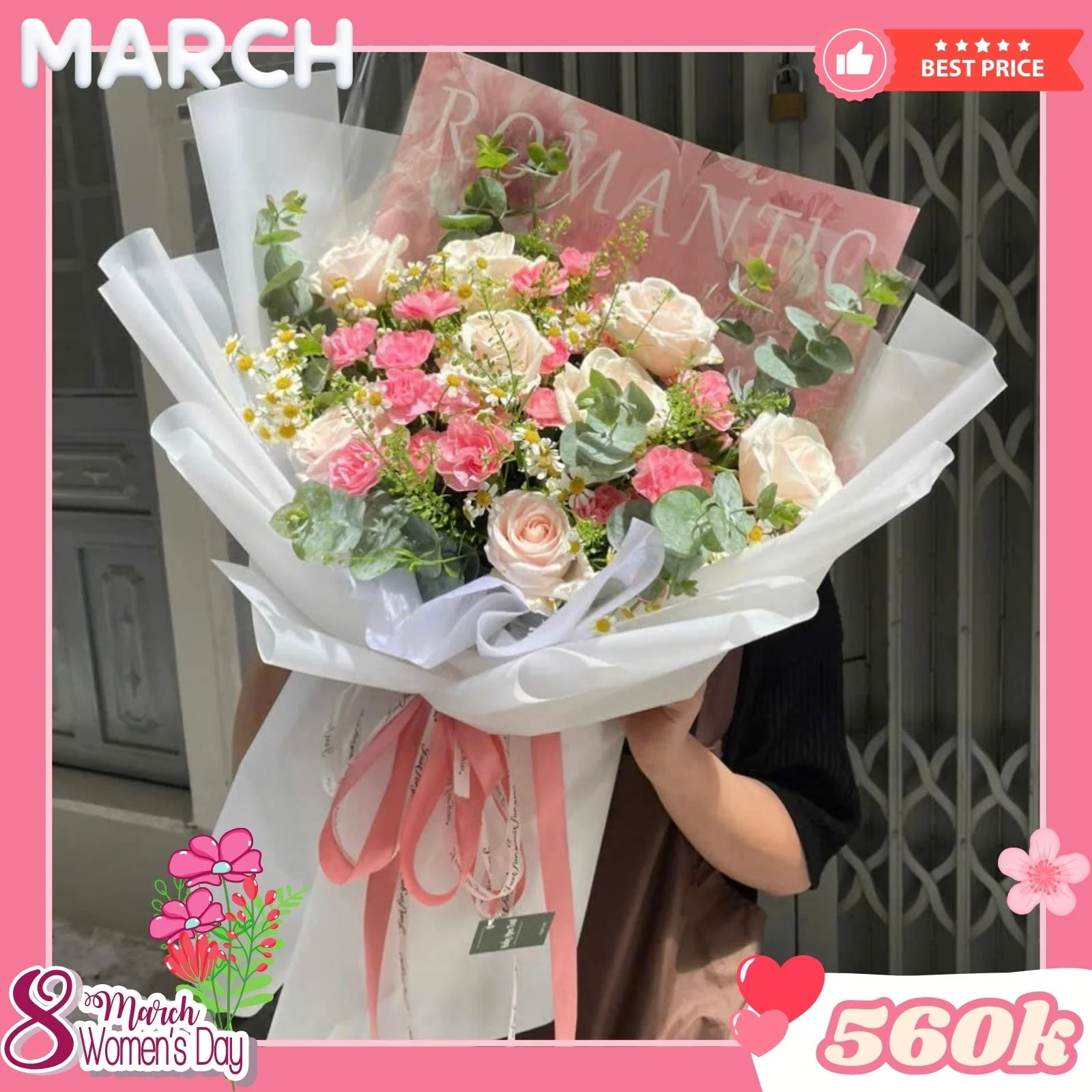 Hoa Tặng 8 Tháng 3 Tươi Seoul Serenade 13 5Hoa tuoi 8 thang 3