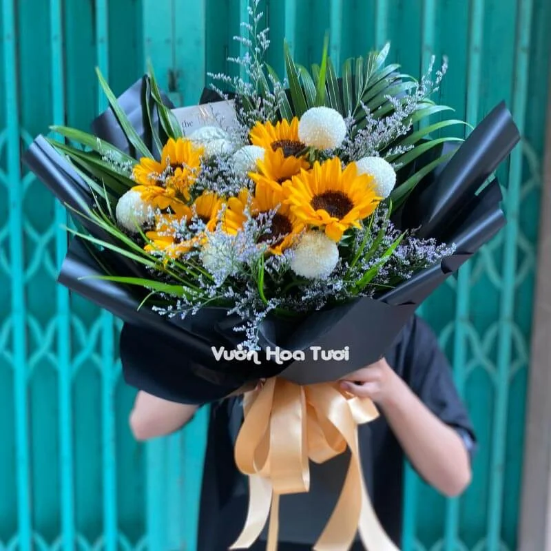 Bó Hoa Hướng Dương Mạnh Mẽ 2011 7 Bo Hoa Huong Duong Xinh Dep