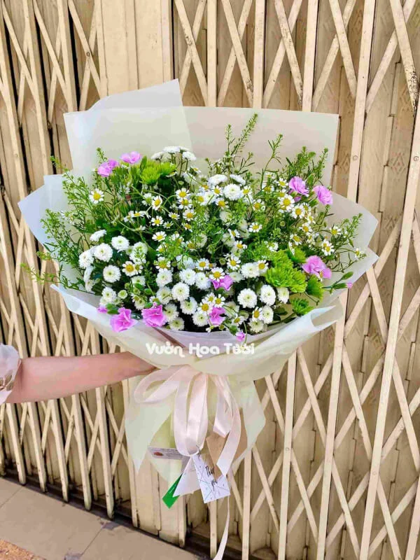 Bó Hoa Cúc Calimero WonderDay 14 Bo Hoa Phong Cach Diu Dang 15