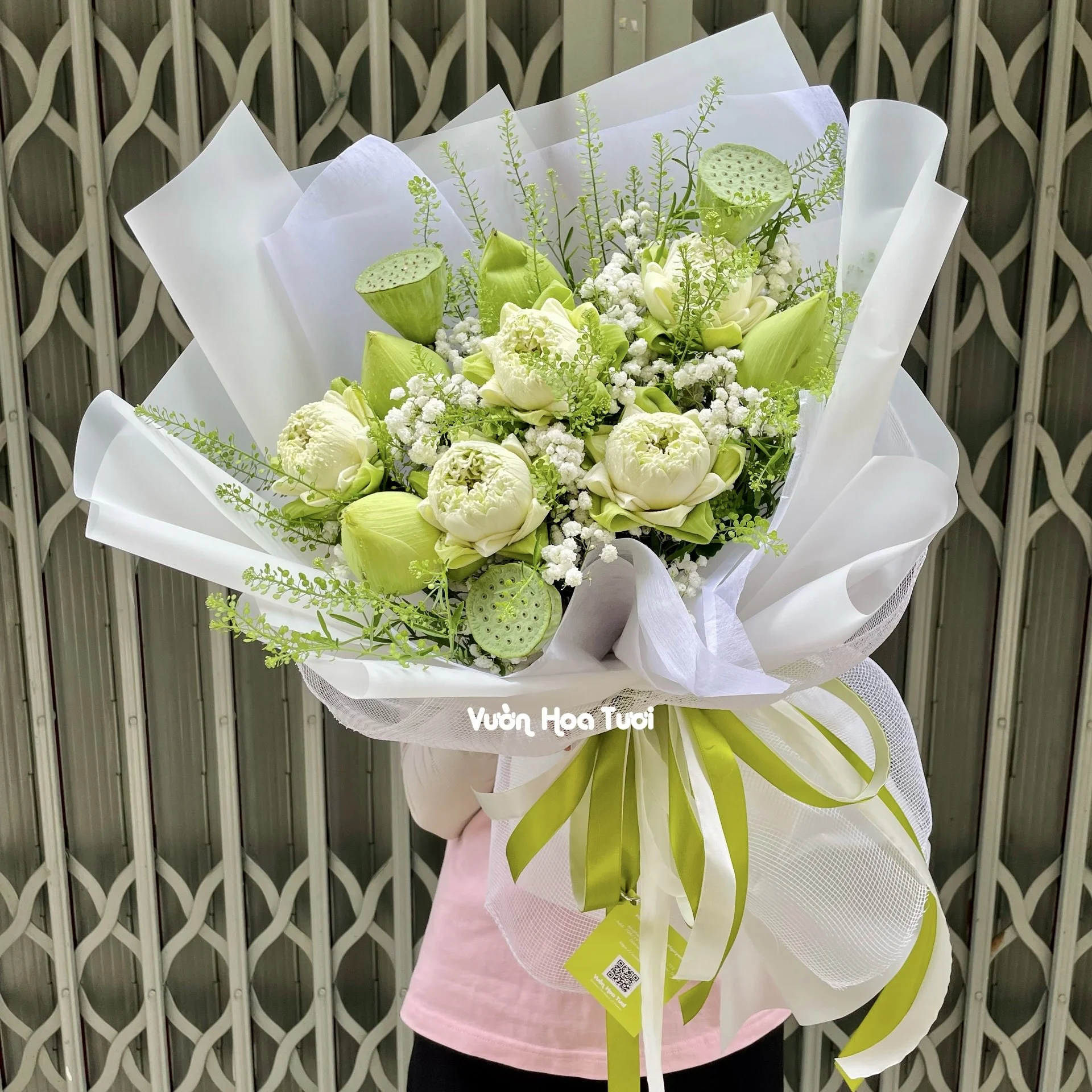 Bó Hoa Sen Xanh Nhỏ Năng Lượng Tự Nhiên 9 Bo Hoa Sen Xanh Trang jpg