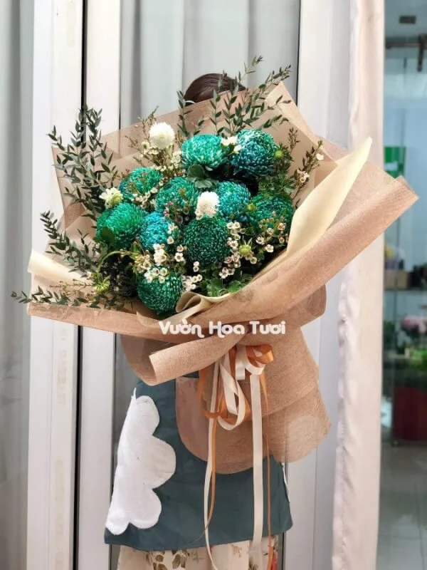 Bó Hoa Cúc Mẫu Đơn Xanh Sinh Nhật Đáng Nhớ 14 Bo hoa Cuc mau don Xanh Co scaled 1