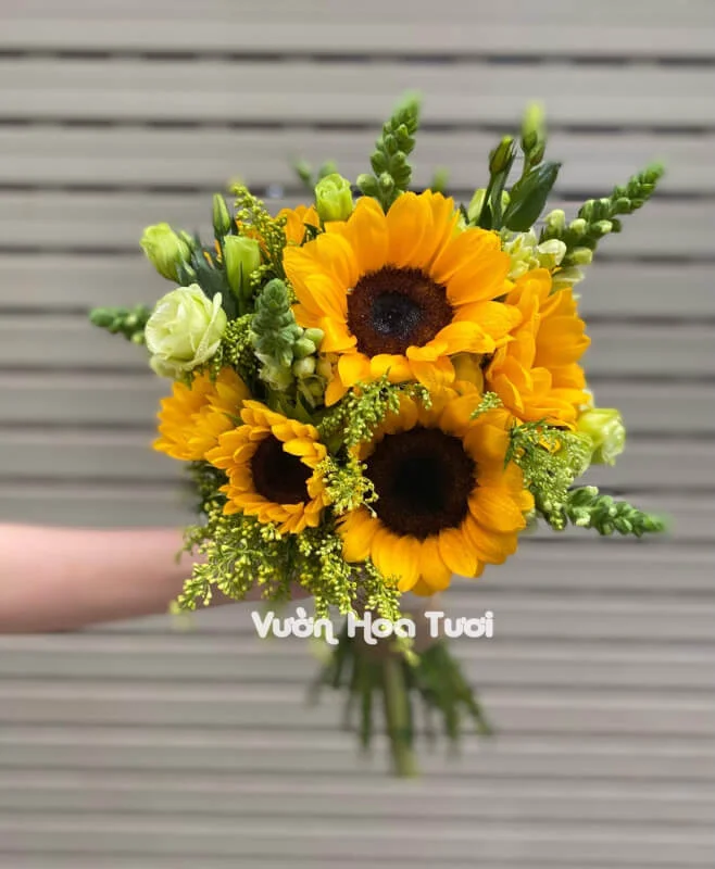 Bó hoa cưới Hướng Dương <br> Ngày Cưới Tuyệt Vời 13 Bo hoa cuoi Huong Duong