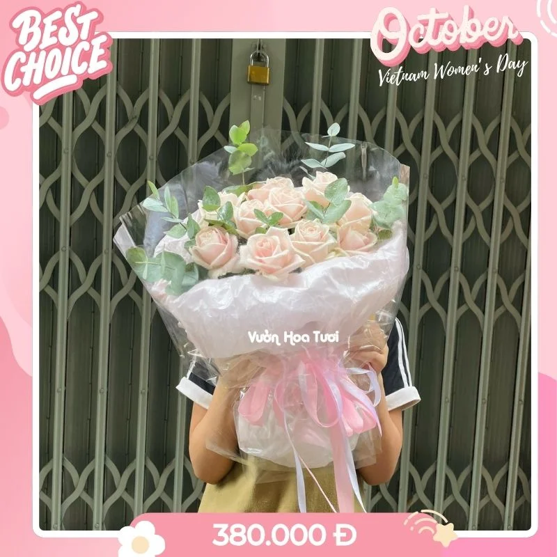 Bó Hoa 20 Tháng 10 HappyWoman PinkRose 11 Hoa 20 Thang 10 Hoa 20 Thang 103 jpg