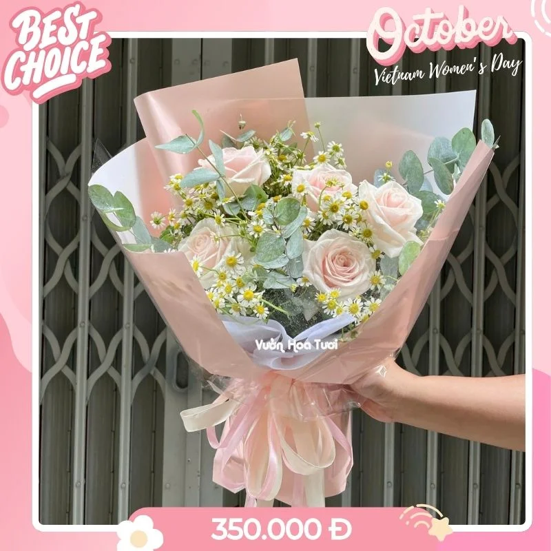Bó Hoa 20 Tháng 10 HappyWoman RoseTana 13 Hoa 20 Thang 10 Hoa 20 Thang 106 jpg