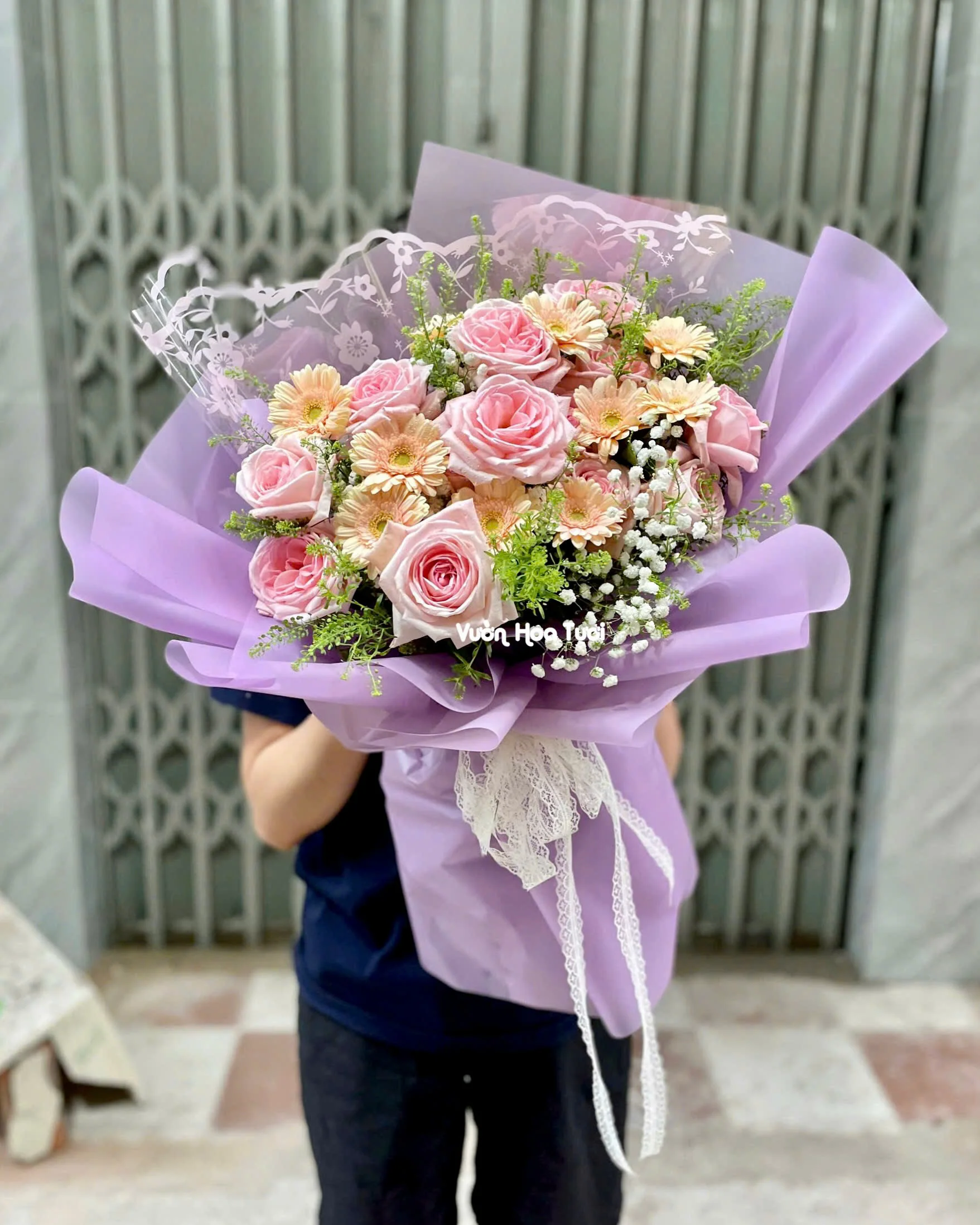 Bó Hoa Hồng Ohara Tặng Mẹ Và Lá Bạc Eva Love 11 Hoa Bo Tang Me Ohara Eva Love jpg