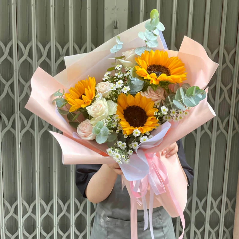 Bó Hoa Hướng Dương Thầm Kín Sinh Nhật 7 Huong Duong Tham Kin