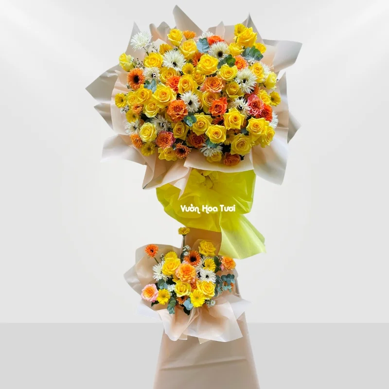 Kệ Hoa Chúc Mừng Sweetest 4 Ke Hoa Chuc Mung Khai Truong Vang May Man jpg 2