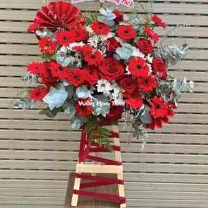 Kệ Hoa Khai Trương Mini Hồng Đỏ