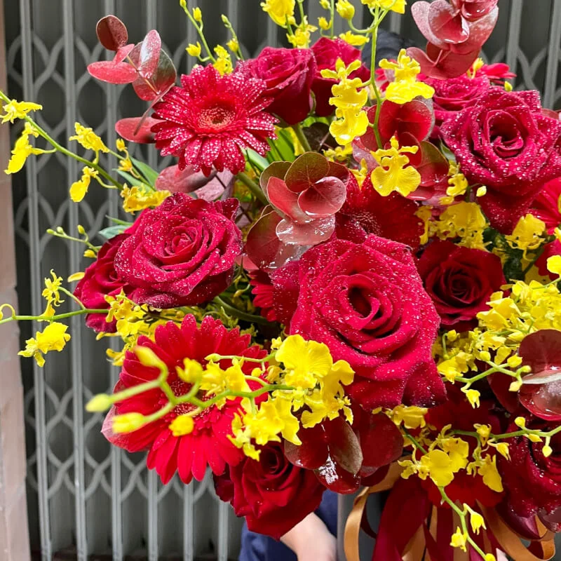 Lẵng Hoa Khai Trương Hồng Đỏ May Mắn 2 img 2088