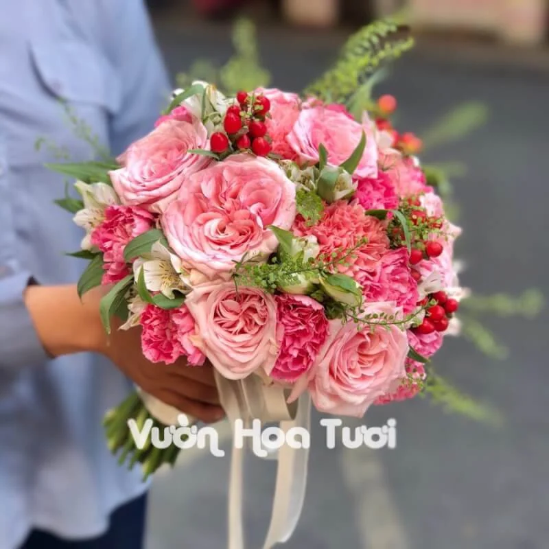 Bó Hoa Cưới Cầm Tay Hồng Ohara Dịu Dàng 6 img 7153 scaled 1