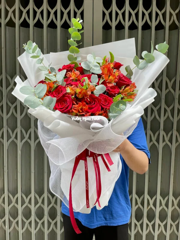 Bó Hoa Hồng Đỏ Tặng Sinh Nhật Bạn Gái 15 phonto 3