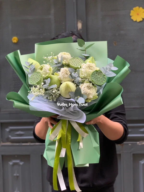 Bó Hoa Sen Xanh Lá Bạc 7 z3970201040422 fb3208ee67f6679acb11c9207737db61 min