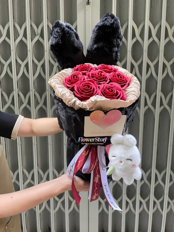 Bó Hoa Hồng Sáp Kèm Gấu Yêu Thương 2 z5148705113885 37c486d9081eeba123268a90abb99316