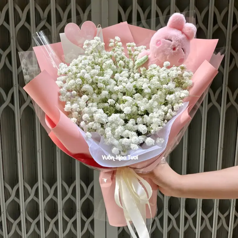 Bó Hoa Sinh Nhật Baby Trắng Thỏ Hồng 4 z5191578944522 55382cb72c799622eaca7da31f481526 1