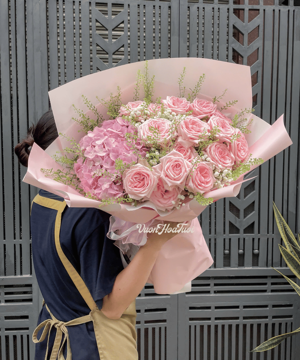 Ohara Tú Cầu Hồng 11 Bo Hoa Sinh Nhat Ohara Tu Cau Hong