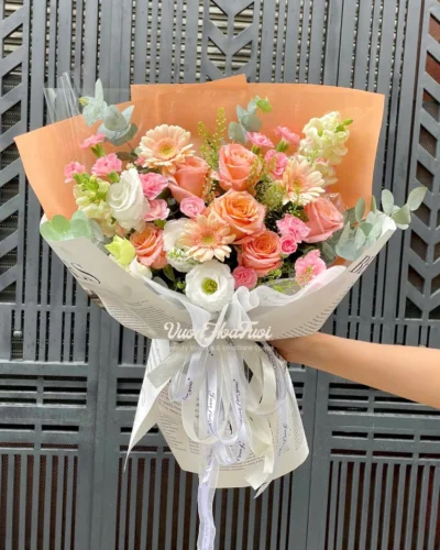 Peach Serenity Bouquet 4 Peach Serenity Bouquet