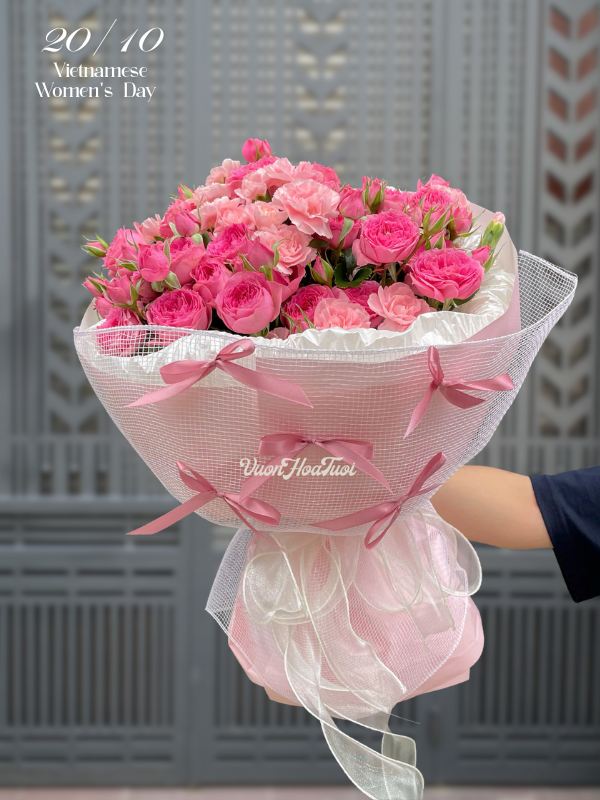 Hoa 20 Tháng 10 Sophie & Pink Rose 21 Hoa 20 Thang 10 Sophie Pink Rose